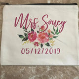 Floral Bachelorette Makeup Bag