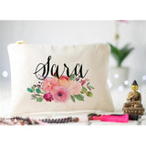 Floral Blush Make Up Bag Bridal Shower Mother of Bride Gift