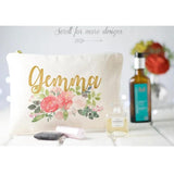 Floral Blush Make Up Bag Bridal Shower Mother of Bride Gift