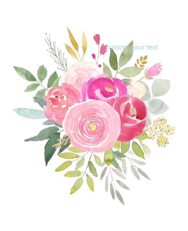 Floral Blush Make Up Bag Bridal Shower Mother of Bride Gift