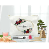 Floral Geometric Makeup Bag Bridal Shower Cosmetic Wash Bag