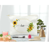 Floral Geometric Makeup Bag Bridal Shower Cosmetic Wash Bag