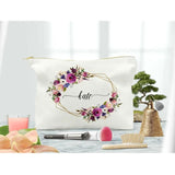 Floral Geometric Makeup Bag Bridal Shower Cosmetic Wash Bag