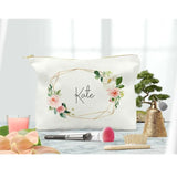 Floral Geometric Makeup Bag Bridal Shower Cosmetic Wash Bag