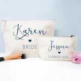 Heart Bridesmaid MakeUp Bag, Bride To Be Cosmetic Pouch, Wedding Proposal Gift