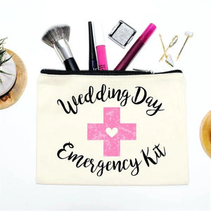 Bridal Emergency Kit Bachelorette Makeup Bag Wedding Cosmetic Bag