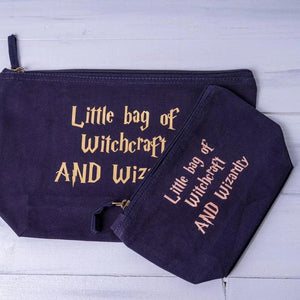 Navy Rose Bridal Party Makeup Bag, Bridesmaid Pouch