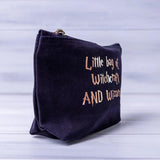 Navy Rose Bridal Party Makeup Bag, Bridesmaid Pouch