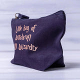 Navy Rose Bridal Party Makeup Bag, Bridesmaid Pouch