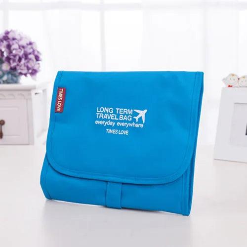 Cosmetic Storage Bag for Ladies Travel, Foldable Toiletry Makeup Brush Holder