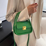 Green Women Handbag PU Leather Shoulder Bag Small Totes Crossbody Bag