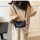 Women Crossbody Bag Adjustable Shoulder Messenger Bag Winter Handbag with Chain