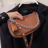 Women Crossbody Bag Adjustable Shoulder Messenger Bag Winter Handbag with Chain