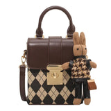 Rabbit Lock Handbag Shoulder Bag Crossbody Messenger Tote