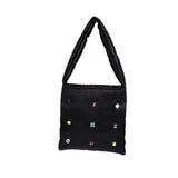 Shinny Rhinestone Shoulder Crossbody Bag Evening Party Bucket Purse