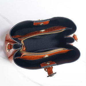 Stone Grain Bucket Bag Large Capacity Shoulder Bag