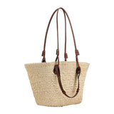 Large Handwoven Shoulder Bag for Summer Beach Vacation