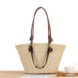 Large Handwoven Shoulder Bag for Summer Beach Vacation