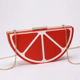 Evening Fruit Shoulder Bag Watermelon Lemon Clutch Female Party Purse
