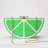 Evening Fruit Shoulder Bag Watermelon Lemon Clutch Female Party Purse