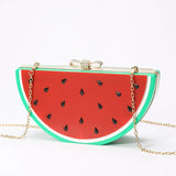 Evening Fruit Shoulder Bag Watermelon Lemon Clutch Female Party Purse