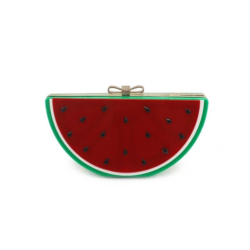 Evening Fruit Shoulder Bag Watermelon Lemon Clutch Female Party Purse