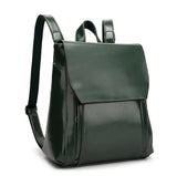 Lady Leather Backpack Travel Bag with Pockets