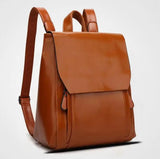 Lady Leather Backpack Travel Bag with Pockets