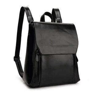 Lady Leather Backpack Travel Bag with Pockets
