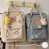 Canvas Women Candy Colors Shoulder Bag School Bag for Teenager