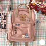 Canvas Women Candy Colors Shoulder Bag School Bag for Teenager