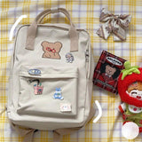 Canvas Women Candy Colors Shoulder Bag School Bag for Teenager