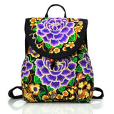 National Wind Embroidered Small Backpack Shoulder Bag