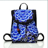 National Wind Embroidered Small Backpack Shoulder Bag