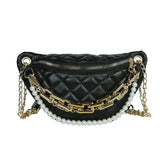 Plaid Quilted Women's Shoulder Bag Small Crossbody Chain Handbag