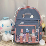 Vintage Cartoon High School Backpack for Teen Girls