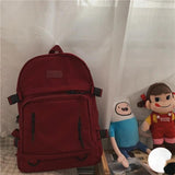 Canvas Women Travel Backpack Shoulder Bag School Bag for Teenager Girls