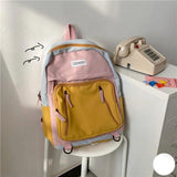 Canvas Women Travel Backpack Shoulder Bag School Bag for Teenager Girls