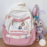 Vintage Backpack Women School Bags Girl Cartoon Teen