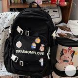 Vintage Backpack Women School Bags Girl Cartoon Teen