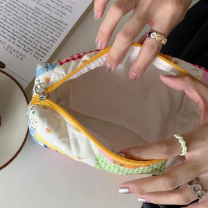 Floral Makeup Brushes Storage Bag Cosmetics Organizers