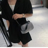 Women's Shoulder Armpit Handbag Chain Strip Cylinder Messenger Bag