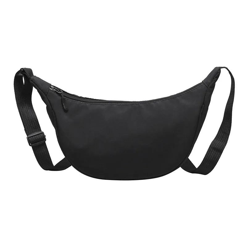 Stacy Nylon Messenger Bag Wide Shoulder Dumpling Bag