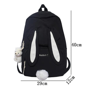 Rabbit Girls School Bags Nylon Waterproof Backpack Large Capacity