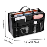 Nylon Travel Organizer Handbag Purse Large Liner Makeup Bag