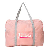Water Proof Foldable Travel Bag Large Capacity Handbag Casual Phrase Series