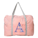 Foldable Travel Bag Water Proof Luggage Purple Flower Print Shoulder Pack