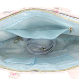 Bow Printed Nylon Bag Set Women's Handbag Travel Backpack Makeup Storage
