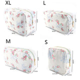 Bow Printed Nylon Bag Set Women's Handbag Travel Backpack Makeup Storage
