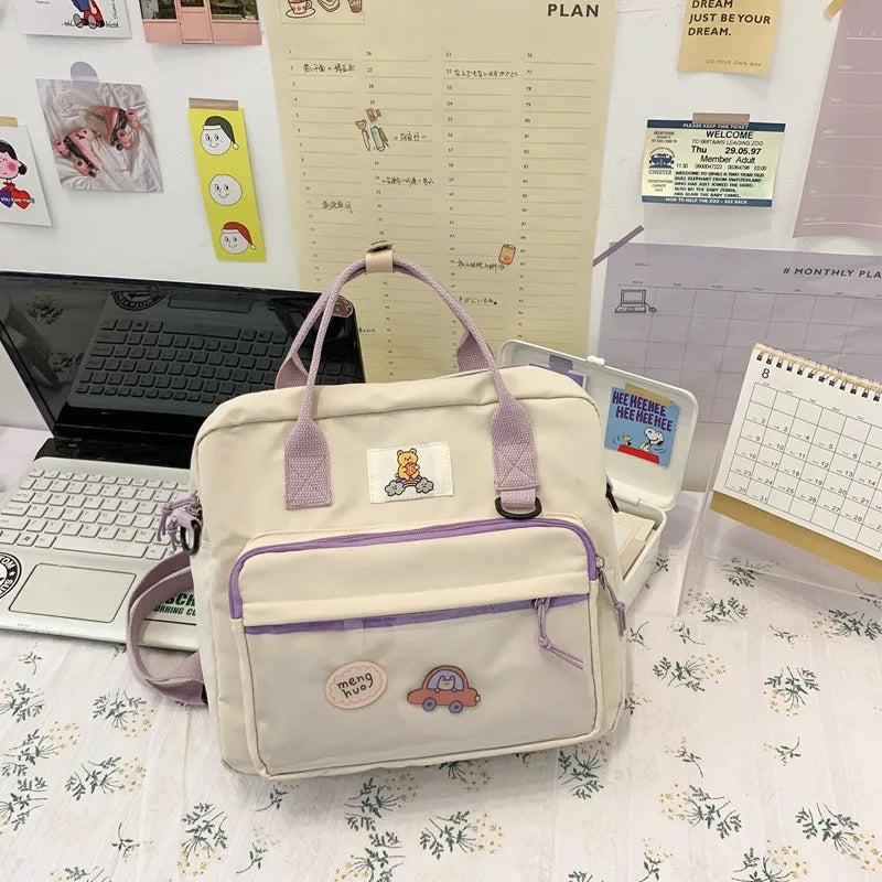 Multi-Functional Women Backpack Preppy Style Shoulder Bag Teenage Girls Bag